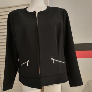 Black Sejour Stretchy Blazer with zip pockets size 14w